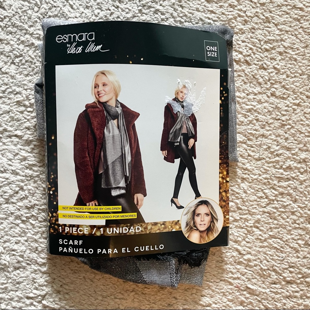 NWT Silver, Grey & Black Scarf